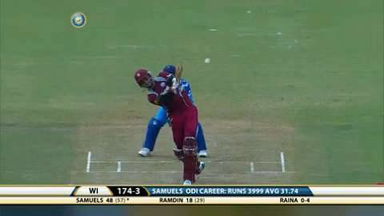 1ST ODI: IND vs WI – Marlon Samuels Six
