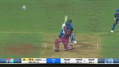 IND vs WI 2019, 3rd T20I: Shimron Hetmyer Six