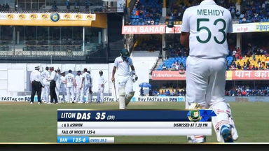 IND vs BAN 2019, 1st Test, Day 3: Liton Das Wicket