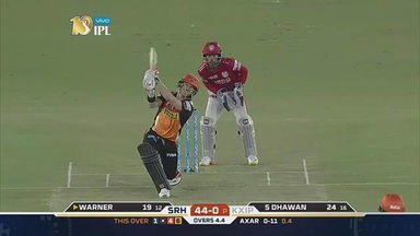 M33: KXIP vs SRH – David Warner Six