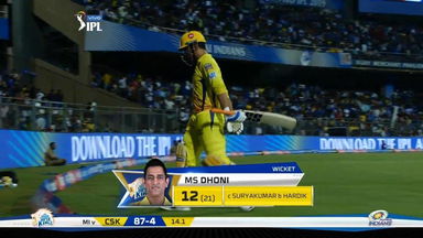 M15: MI vs CSK – MS Dhoni Wicket