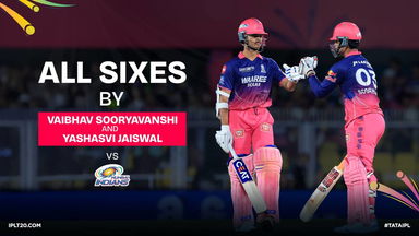 All Sixes by Yashasvi Jaiswal and Vaibhav Sooryavanshi vs MI