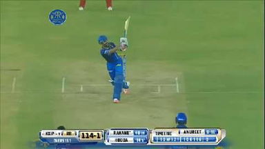 M18: RR vs KXIP – Ajinkya Rahane Six