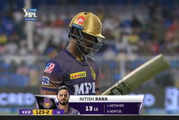 Q2: KKR vs DC – Nitish Rana Wicket