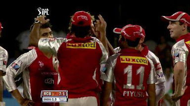 Match 44 RCB vs KXIP – Agarwal's Wicket