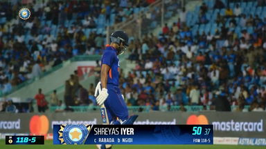 IND vs SA 2022, 1ST ODI: Shreyas Iyer  Wicket