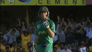 India vs SA, 2009/10 - 3rd ODI : AB de Villiers' 59-ball 102