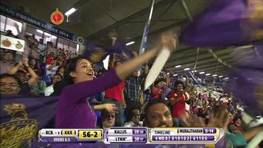M11: RCB vs KKR –  Chris Lynn Six