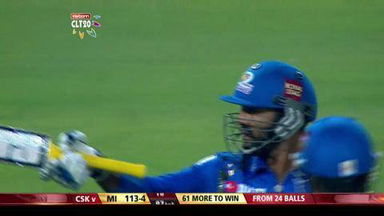 M14: CSK vs MI – Dinesh Karthik six
