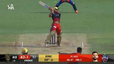 M20: RCB vs DC –  Mahipal Lomror  Six