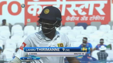 IND vs SL 2017, 2nd Test Day 1: Lahiru Thirimanne Wicket