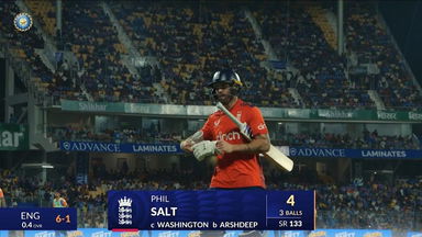 IND vs ENG 2025, 2nd T20I: Phil Salt  Wicket