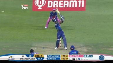 M20: MI vs RR – Hardik Pandya Six