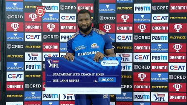 M13: KXIP vs MI – Unacademy Lets Crack It Sixes of the Match – Kieron Pollard