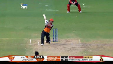M11: SRH vs RCB –  David Warner Six