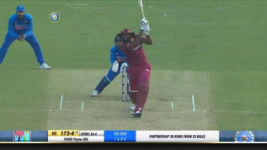 IND vs WI 2019, 3rd ODI: Kieron Pollard Six