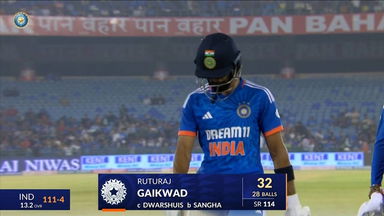 IND vs AUS 2023-24, 4TH T20I: Ruturaj Gaikwad Wicket