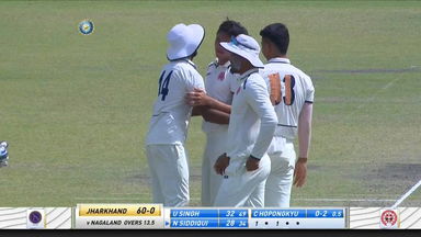 Ranji Trophy 2021-22, Jharkhand v Nagaland, Pre QF: Jharkhand 1st Innings Fall of Wickets