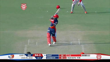 M02: KXIP vs DD: Rishabh Pant Six