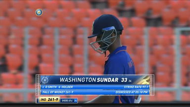 IND vs WI 2022, 3RD ODI: Washington Sundar Wicket