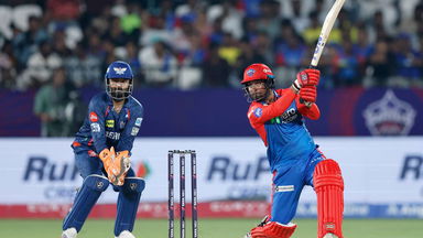 On the attack straightaway: Vipraj goes 4,4,6 vs Bishnoi