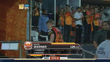 M37: SRH vs KKR – David Warner Wicket