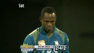 Match 24 CSK vs PWI – Dhoni's Six