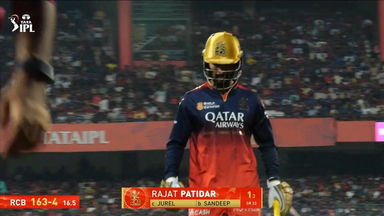 IPL 2025 M42: RCB vs RR - Rajat Patidar Wicket