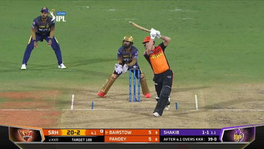 M03: SRH vs KKR – Jonny Bairstow Six