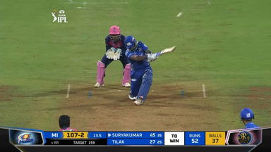 M44: RR vs MI – Suryakumar Yadava Six