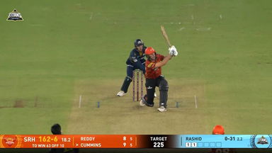 IPL 2025 M51: GT vs SRH - Pat Cummins Six
