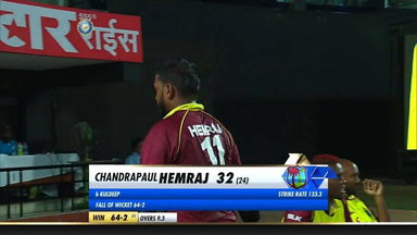 IND vs WI 2018, 2nd ODI: Chandrapaul Hemraj Wicket