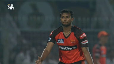 6 & OUT: T Natarajan gets the better of Nitish Rana
