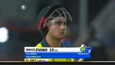 IND vs AUS 2019, 2nd ODI: Marcus Stoinis Wicket