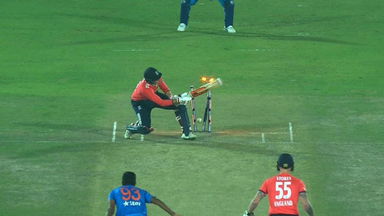 Two balls, two wickets, one batsman