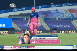 M20: MI vs RR – Tom Curran Wicket