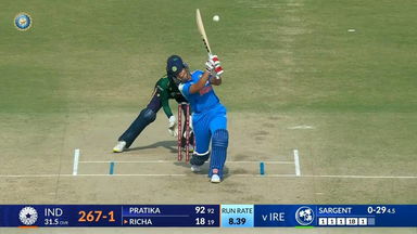 IND-W vs IRE-W 2025, 3rd ODI: Richa Ghosh Six