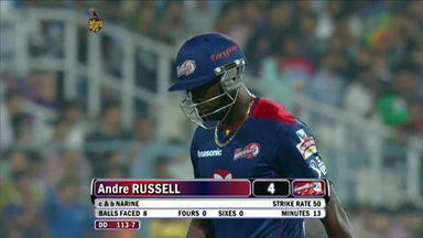 M1: KKR vs DD – Fall Of Wickets