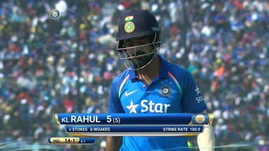 IND vs ENG 2017, 2nd ODI : Lokesh Rahul Wicket