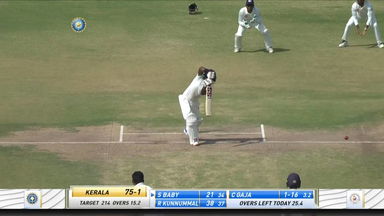 Kerala captain Sachin Baby's vital 62 (76) against Gujarat