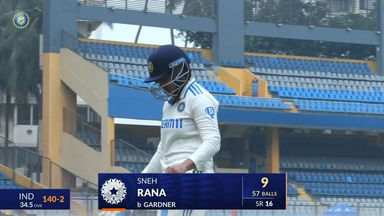 IND-W vs AUS-W 2023-24, 1st Test: Sneh Rana Wicket