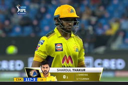 Q1: DC vs CSK – Shardul Thakur Wicket
