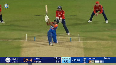 IND vs ENG 2025, 4th T20I: Shivam Dube Six