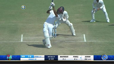 IND vs WI 2018, 1st Test Day 3: Kieran Powell Six