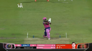 M39: RCB vs RR – Riyan Parag Six