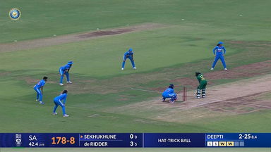Test Match stuff! That field placement for the hat-trick ball!