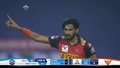 M11: DC vs SRH – Fall of Wickets