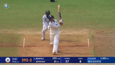IND-W vs SA-W 2024, 1st Test: Shafali Verma Six