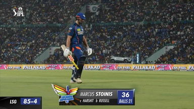 M54: LSG vs KKR – Marcus Stoinis Wicket