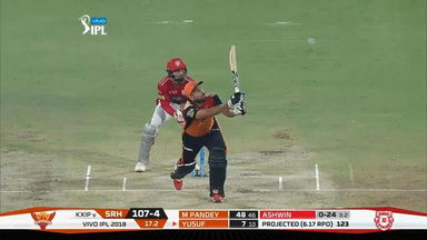 M25: SRH vs KXIP – Yusuf Pathan Six